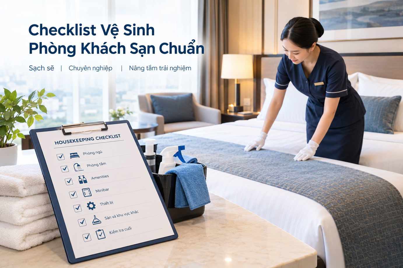Checklist Vệ Sinh Phòng Khách Sạn Chuẩn Từ A-Z